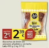 Oferta de Laly - Bizcochos De Limon Sin Azucares Anadidos Y Sin Leche por 2,39€ en Supermercados Charter