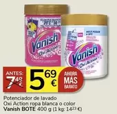 Oferta de Vanish - Potenciador De Lavado Oxi Action Ropa Blanca O Color por 5,69€ en Supermercados Charter