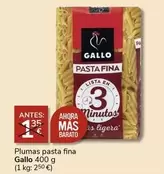 Oferta de Gallo - Plumas Pasta Fina en Supermercados Charter