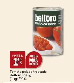 Oferta de Beltoro - Tomate Pelado Troceado por 1€ en Consum