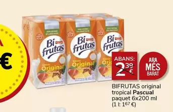 Oferta de Pascual - Bifrutas Original Tropical por 2€ en Consum