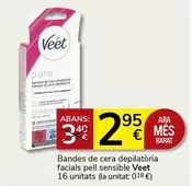 Oferta de Veet - Bandes De Cera Depilatória Facials Pell Sensible por 2,95€ en Consum