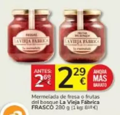 Oferta de La Vieja Fábrica - Mermelada De Fresa O Frutas Del Bosque por 2,29€ en Consum