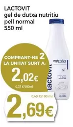 Oferta de Lactovit - Gel De Dutxa Nutritiu Dell Normal por 2,02€ en Keisy