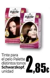 Oferta de Schwarzkopf - Tinte Para El Pelo Palette Distintos Tonos por 2,85€ en UNIDE Alimentación