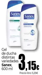 Oferta de Sanex - Gel De Ducha Distintas Variedades por 3,15€ en UNIDE Alimentación