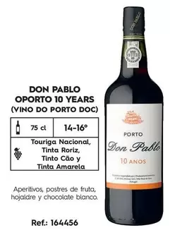 Oferta de Don Pablo - Oporto 10 Years (Vino DO Porto DOC) en Makro