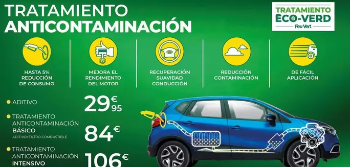 Oferta de Tratamiento anticontaminacion por 106€ en Feu Vert