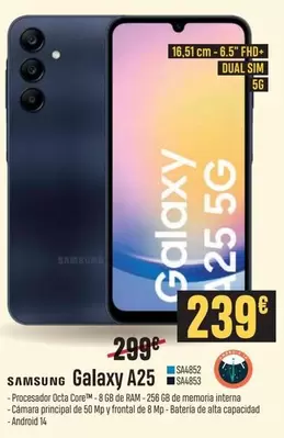 Oferta de Ram - Samsung - Galaxy A25 por 239€ en PCBox