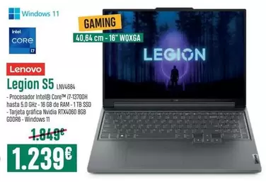 Oferta de Lenovo - Legion S5 por 1239€ en PCBox