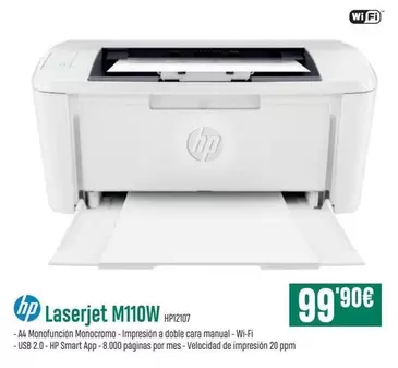 Oferta de HP - Laserjet M110W por 99,9€ en PCBox