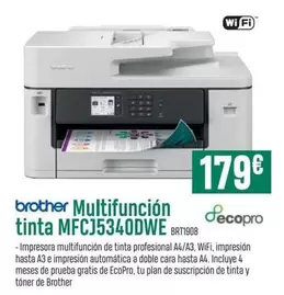 Oferta de Brother - Multifuncion Tinta Mfcj5340dwe por 179€ en PCBox