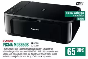 Oferta de Canon - Pixma Mg3650s por 65,9€ en PCBox