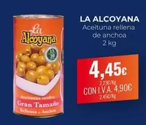 Oferta de La Alcoyana - Aceituna Rellena De Anchoa por 4,45€ en CashDiplo