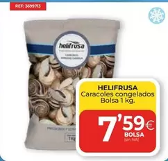 Oferta de Helifrusa - Caracoles Congelados Bolsa por 7,59€ en CashDiplo