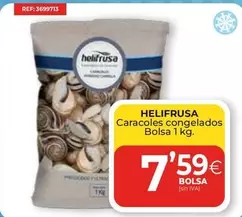 Oferta de Helifrusa - Caracoles Congelados Bolsa por 7,59€ en CashDiplo