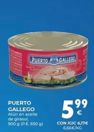 Oferta de Puerto Gallego - Atun En Aceite De Girasol por 5,99€ en CashDiplo