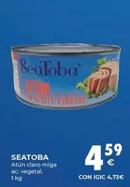 Oferta de Claro - SeaToba - Atún  Miga Ac, Vegetal por 4,59€ en CashDiplo