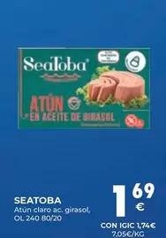 Oferta de Claro - Seatoba - Atún  Ac, Girasol, Ol 240 80/20 por 1,69€ en CashDiplo