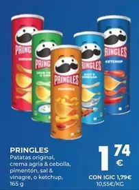 Oferta de Pringles - Patatas Original, Crema Agria & Cebolla, Pimenton, Sal & Vinagre O Ketchup por 1,74€ en CashDiplo