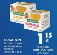 Oferta de Susarón - Infusión Tisana Quemagrasa O Laxsana por 1,15€ en CashDiplo