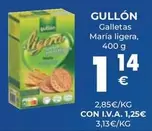 Oferta de Gullón - Galletas Maria Ligera por 1,25€ en CashDiplo