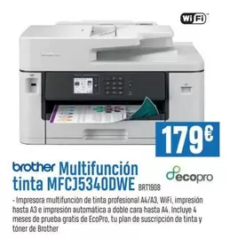 Oferta de Brother - Multifuncion Tinta Mfcj5340dwe por 179€ en Beep