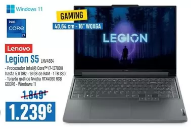 Oferta de Lenovo - Legion S5 Lnv6864 por 1239€ en Beep