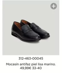 Oferta de Mocasin Antifaz Piel Lisa Marino. 33-40 por 49,99€ en El Corte Inglés