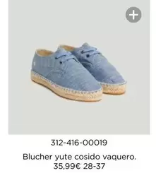 Oferta de Blucher Yute Cosido Vaquero por 35,99€ en El Corte Inglés