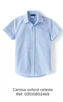 Oferta de Oxford - Camisa  Celeste en El Corte Inglés