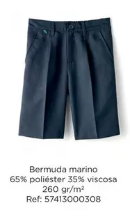 Oferta de Bermuda Marino 65% Poliéster 35% Viscosa en El Corte Inglés