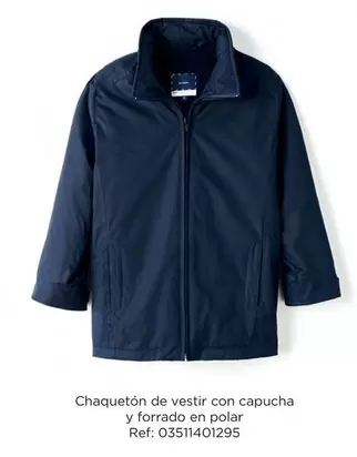 Oferta de Polar - Chaquetón De Vestir Con Capucha Y Forrado En en El Corte Inglés