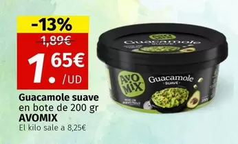 Oferta de Avomix - Guacamole Suave En Bote por 1,65€ en Maskom Supermercados