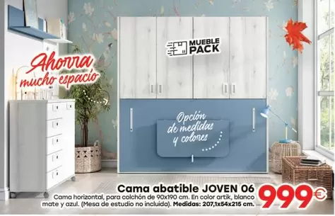 Oferta de Blanco - Joven - Cama Abatible por 999€ en Tifón Hipermueble