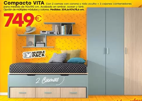 Oferta de Ambar - Compacto Vita por 749€ en Tifón Hipermueble