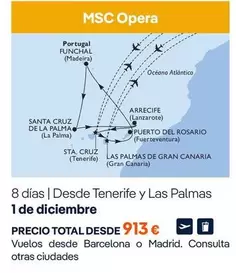 Oferta de Palma - MSC Opera 8 Días | Desde Tenerife Y Las s 1 De Diciembre por 913€ en Nautalia Viajes