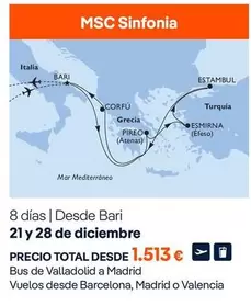 Oferta de Total - Desc De Bari 21 Y 28 De Diciembre por 1513€ en Nautalia Viajes