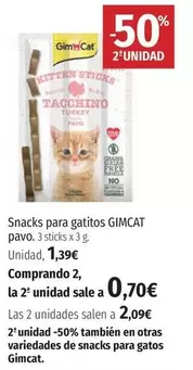 Oferta de Gimcat - Snacks Para Gatitos por 1,39€ en El Corte Inglés