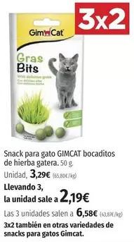 Oferta de Delicious - Gimcat - Snack Para Gato Bocaditos De Hierba Gatera por 3,29€ en El Corte Inglés