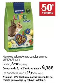 Oferta de Vitakraft - Menú Extrusionado Para Conejos Enanos por 8,75€ en El Corte Inglés