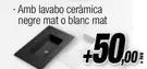 Oferta de Lavabo Ceràmica Negre Mat O Blanc Mat por 50€ en Ferrolan