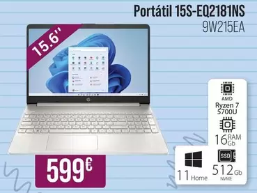 Oferta de Ram - HP - Portátil 15s-eq2181ns por 599€ en MR Micro