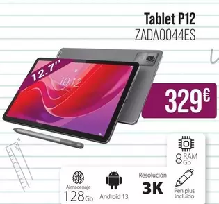 Oferta de Plus - Tablet P12 por 329€ en MR Micro