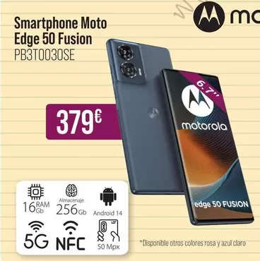 Oferta de Motorola - Smartphone Edge 50 Fusion por 379€ en MR Micro