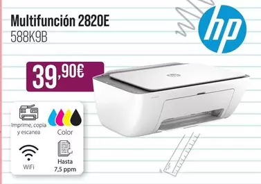 Oferta de HP - Multifuncion 2820E 588K9B por 39,9€ en MR Micro