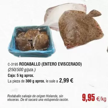 Oferta de Origen - Rodaballo (Entero Eviscerado) por 9,95€ en Abordo