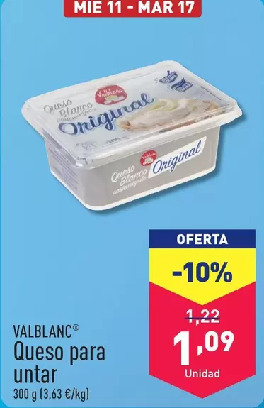 Oferta de Valblanc - Queso Para Untar por 1,09€ en ALDI