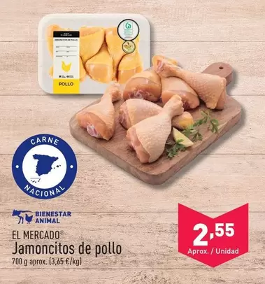 Oferta de El Mercado - Jamoncitos De Pollo por 2,55€ en ALDI