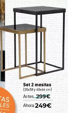 Oferta de Set 2 Mesitas por 249€ en WOW Málaga, Style&Home by Mubak